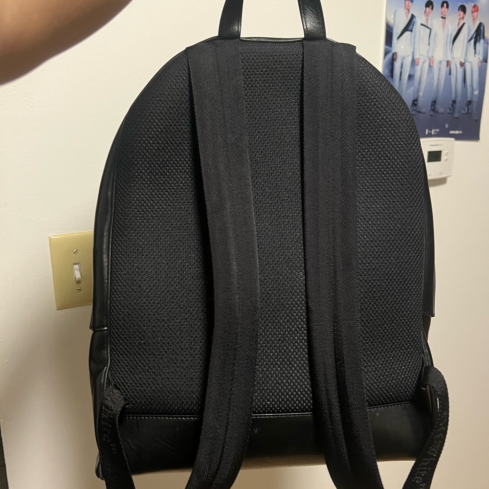 Off-White Black Backpack With Varsity Letter Patc… - image 2